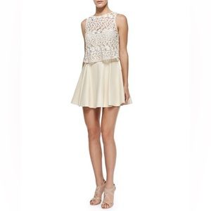 Alice + Olivia Cream Lace Dress